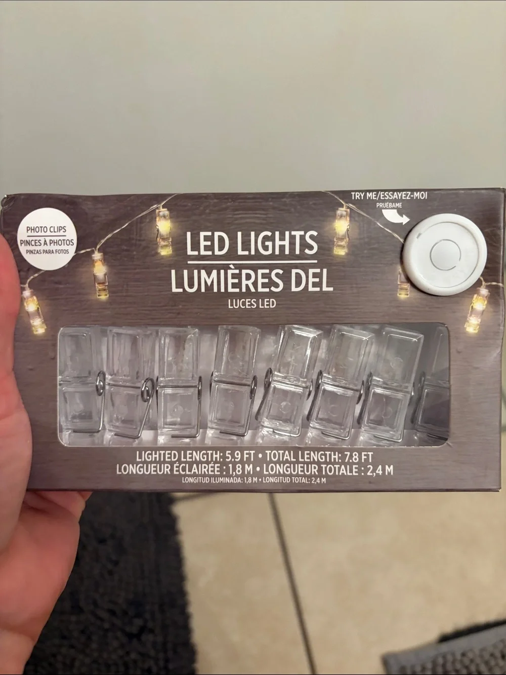 Amscan LED Lights with Clear Photo Clips - Warm White